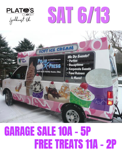 PHOTO SHOWING ICE CREAM TRUCK THAT WILL BE AT THE STORE GIVING AWAY FREE ICE CREAM FROM 11AM TO 2PM SATURDAY 6/13